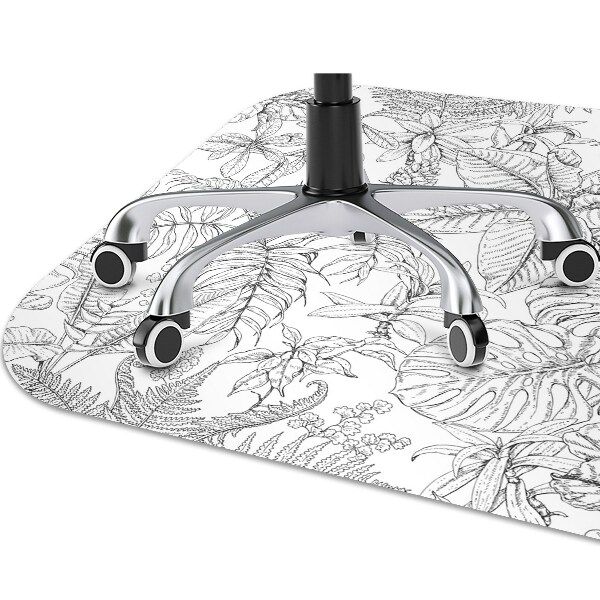Tapis protège sol Croquis tropical