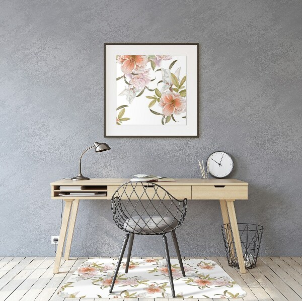 Tapis de chaise de bureau Fleurs de printemps