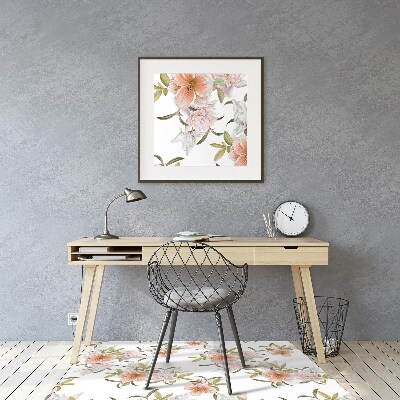 Tapis de chaise de bureau Fleurs de printemps