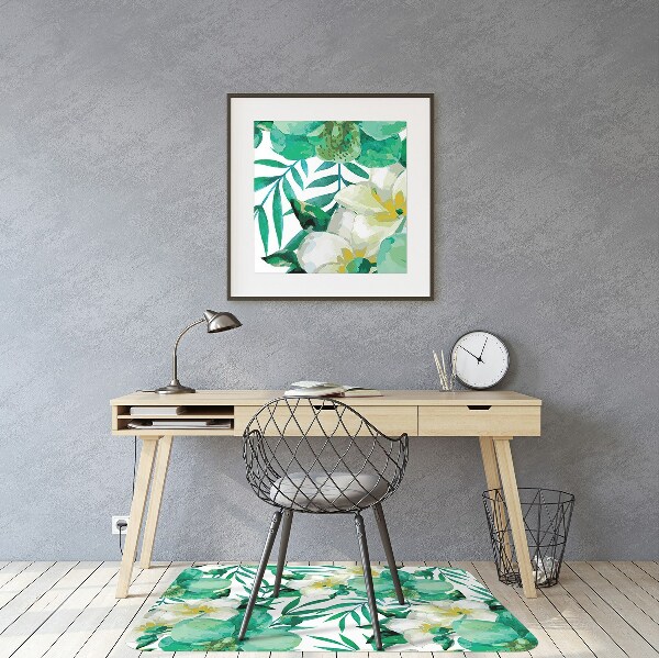 Tapis protège sol Fleurs pastel