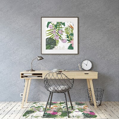 Tapis fauteuil bureau do biura Fleurs exotiques