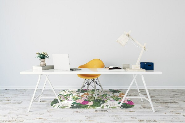 Tapis fauteuil bureau do biura Fleurs exotiques
