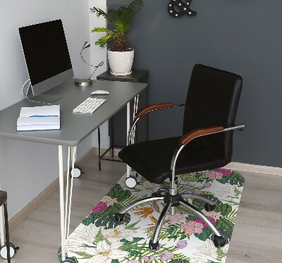 Tapis fauteuil bureau do biura Fleurs exotiques