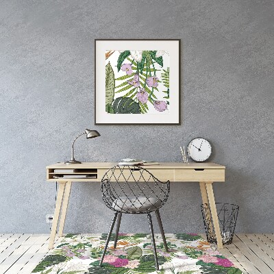 Tapis fauteuil bureau do biura Fleurs exotiques