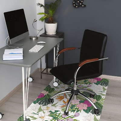 Tapis fauteuil bureau do biura Fleurs exotiques