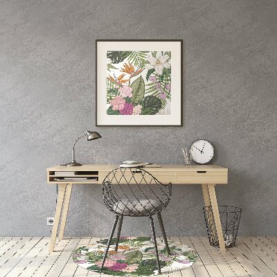 Tapis fauteuil bureau do biura Fleurs exotiques