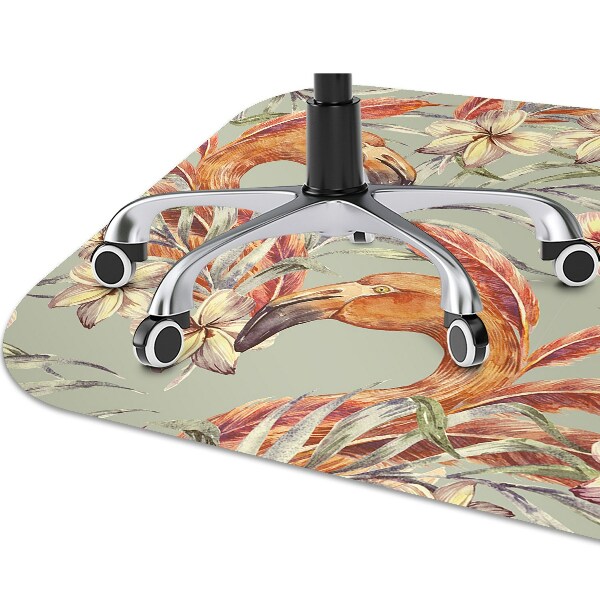 Tapis pour chaise de bureau Flamants