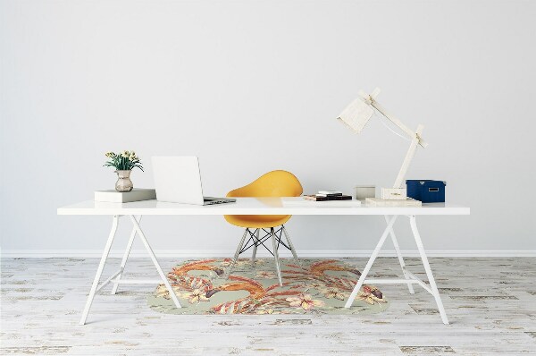 Tapis pour chaise de bureau Flamants
