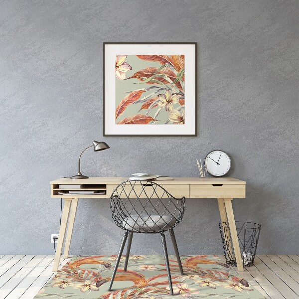 Tapis pour chaise de bureau Flamants