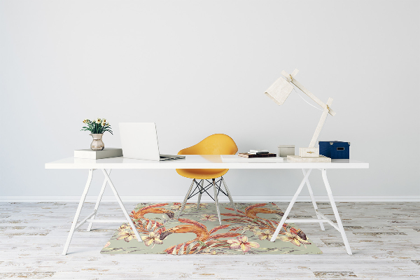 Tapis pour chaise de bureau Flamants