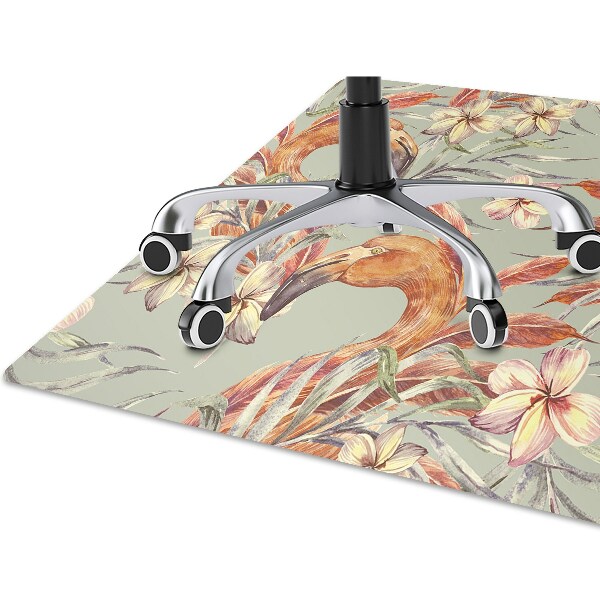 Tapis pour chaise de bureau Flamants
