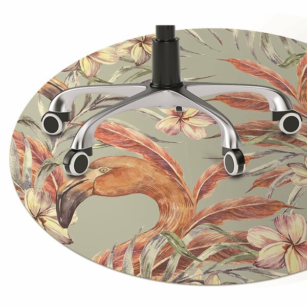 Tapis pour chaise de bureau Flamants