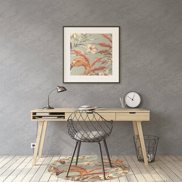 Tapis pour chaise de bureau Flamants