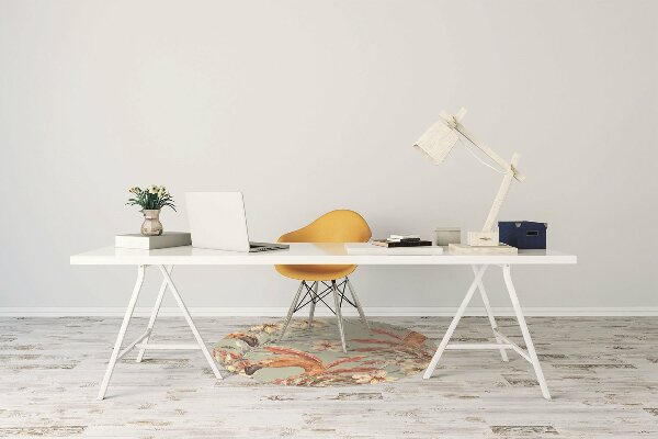 Tapis pour chaise de bureau Flamants