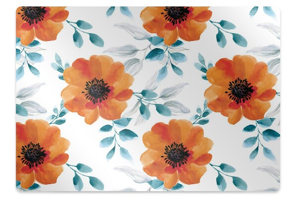 Tapis pour chaise de bureau Fleur d'orange