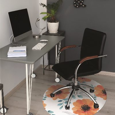 Tapis pour chaise de bureau Fleur d'orange