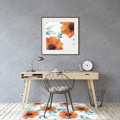 Tapis pour chaise de bureau Fleur d'orange