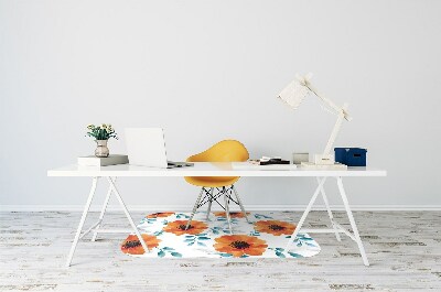 Tapis pour chaise de bureau Fleur d'orange