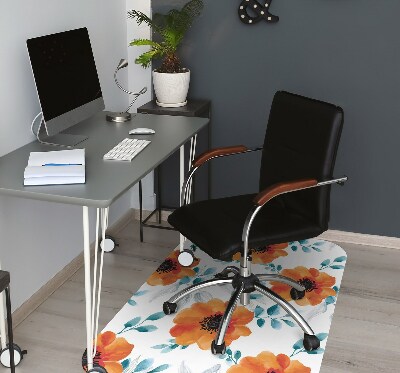 Tapis pour chaise de bureau Fleur d'orange