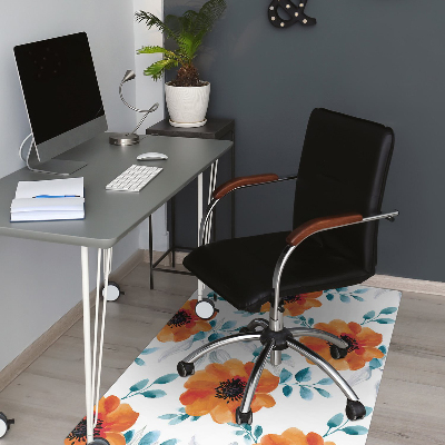 Tapis pour chaise de bureau Fleur d'orange