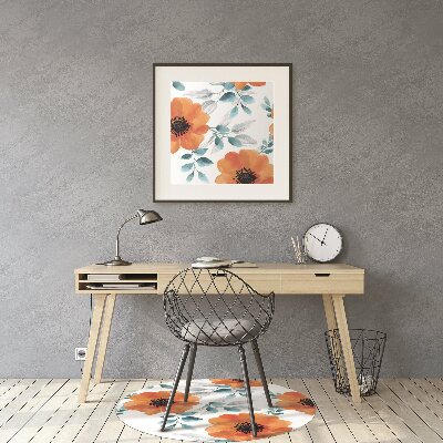 Tapis pour chaise de bureau Fleur d'orange