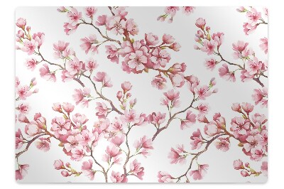 Tapis bureau Fleurs roses