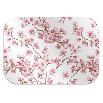 Tapis bureau Fleurs roses