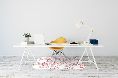 Tapis bureau Fleurs roses