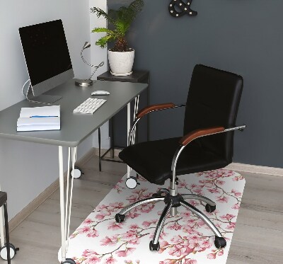 Tapis bureau Fleurs roses