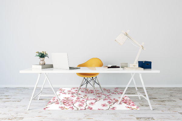Tapis bureau Fleurs roses