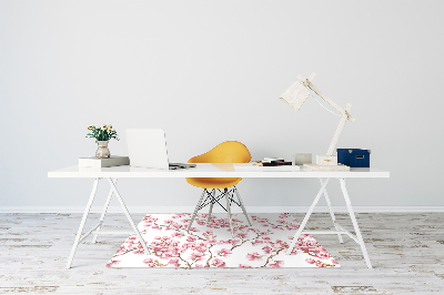 Tapis bureau Fleurs roses