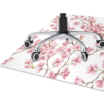 Tapis bureau Fleurs roses