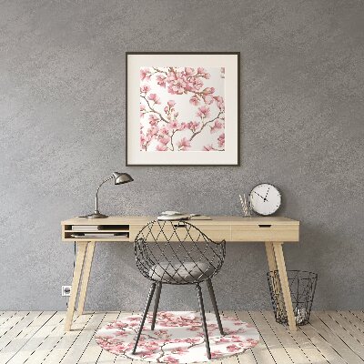 Tapis bureau Fleurs roses