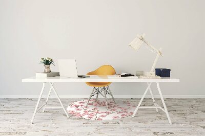 Tapis bureau Fleurs roses