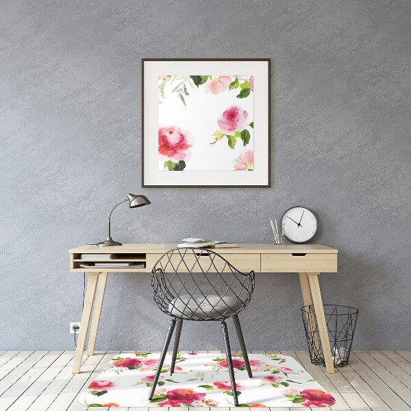 Tapis de chaise de bureau Fleurs de printemps
