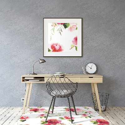 Tapis de chaise de bureau Fleurs de printemps