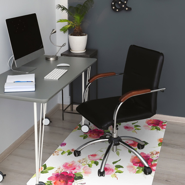 Tapis de chaise de bureau Fleurs de printemps