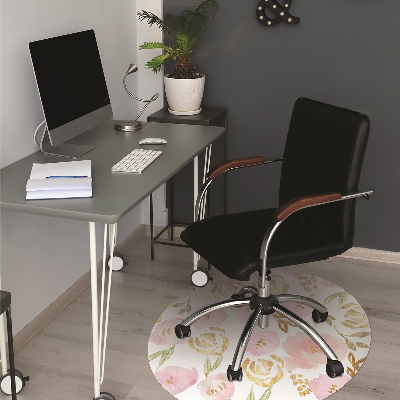 Tapis bureau Fleurs roses