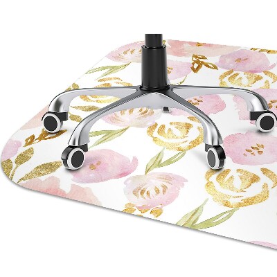 Tapis bureau Fleurs roses