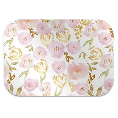 Tapis bureau Fleurs roses