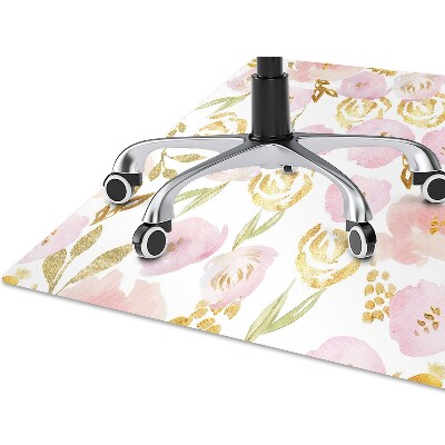 Tapis bureau Fleurs roses