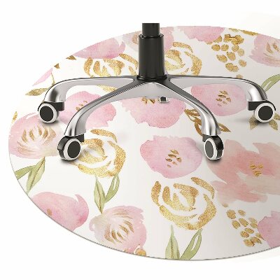 Tapis bureau Fleurs roses