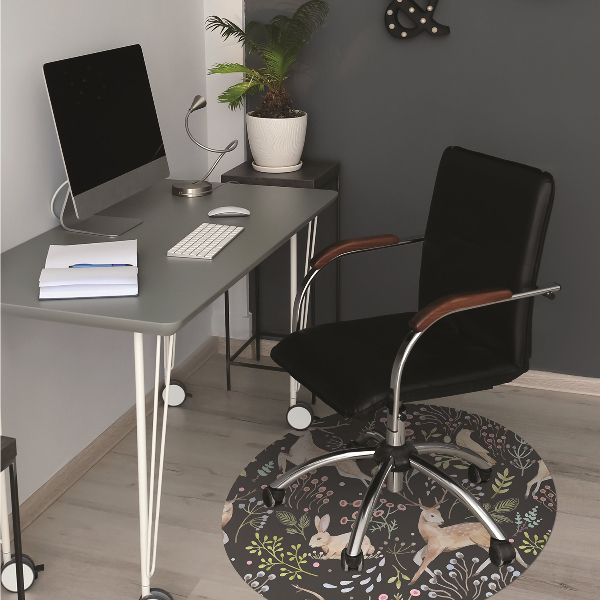 Tapis de chaise de bureau Animaux forestiers