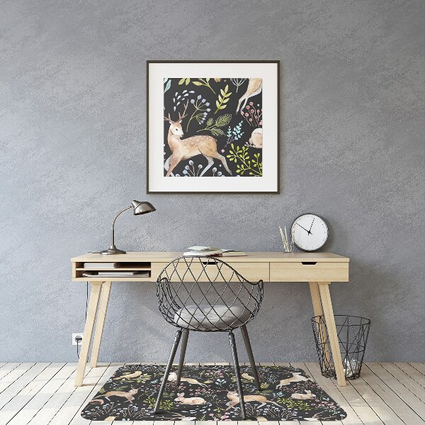 Tapis de chaise de bureau Animaux forestiers