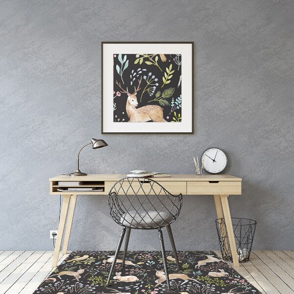Tapis de chaise de bureau Animaux forestiers