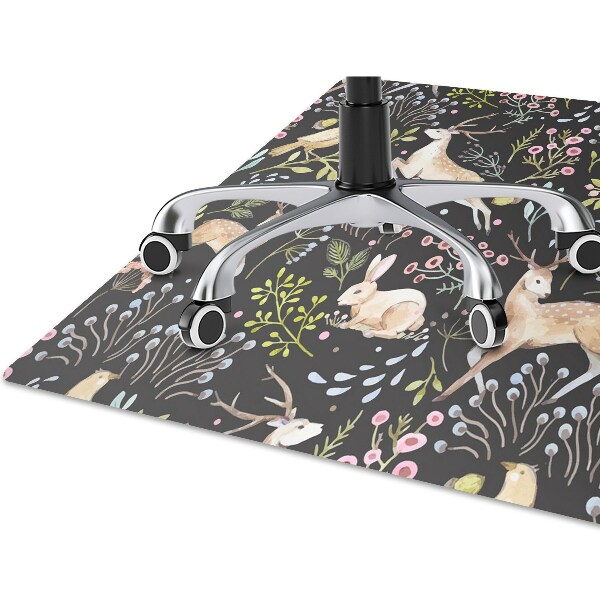 Tapis de chaise de bureau Animaux forestiers
