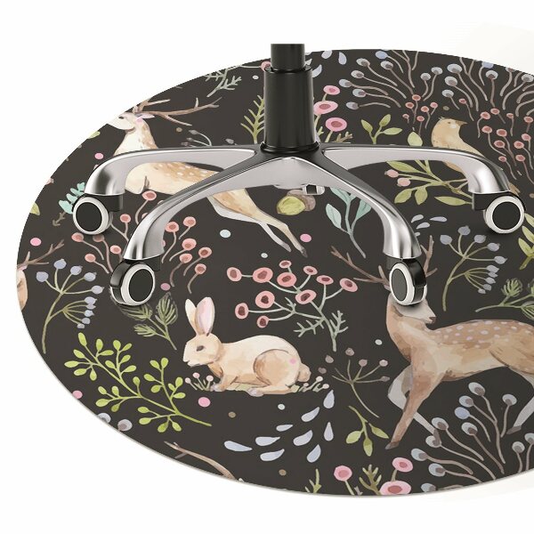 Tapis de chaise de bureau Animaux forestiers