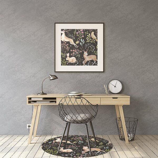 Tapis de chaise de bureau Animaux forestiers