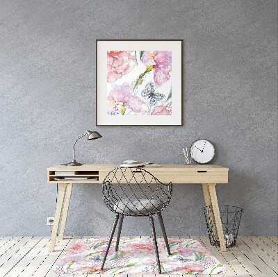 Tapis pour chaise de bureau Pivoines de fleurs