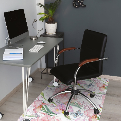 Tapis pour chaise de bureau Pivoines de fleurs